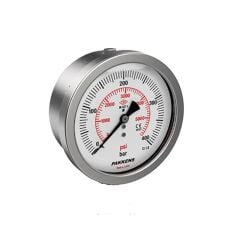 100 mm Arka Bağlant.Gliserinli Pasl.Göv.Manometre