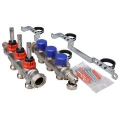 Fraenkische Debi Göstergeli Çelik Kollektör 3 ağızlı