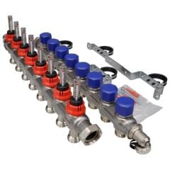 Fraenkische Debi Göstergeli Çelik Kollektör 8 ağızlı