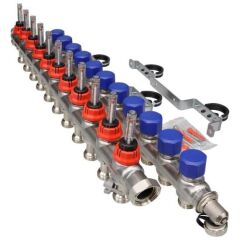 Fraenkische Debi Göstergeli Çelik Kollektör 11 ağızlı