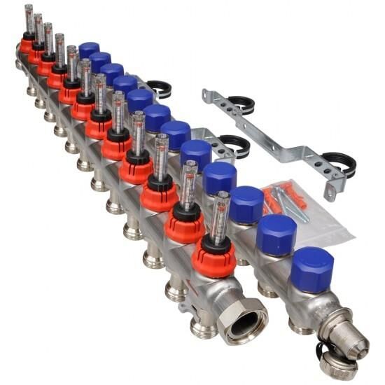 Fraenkische Debi Göstergeli Çelik Kollektör 12 ağızlı